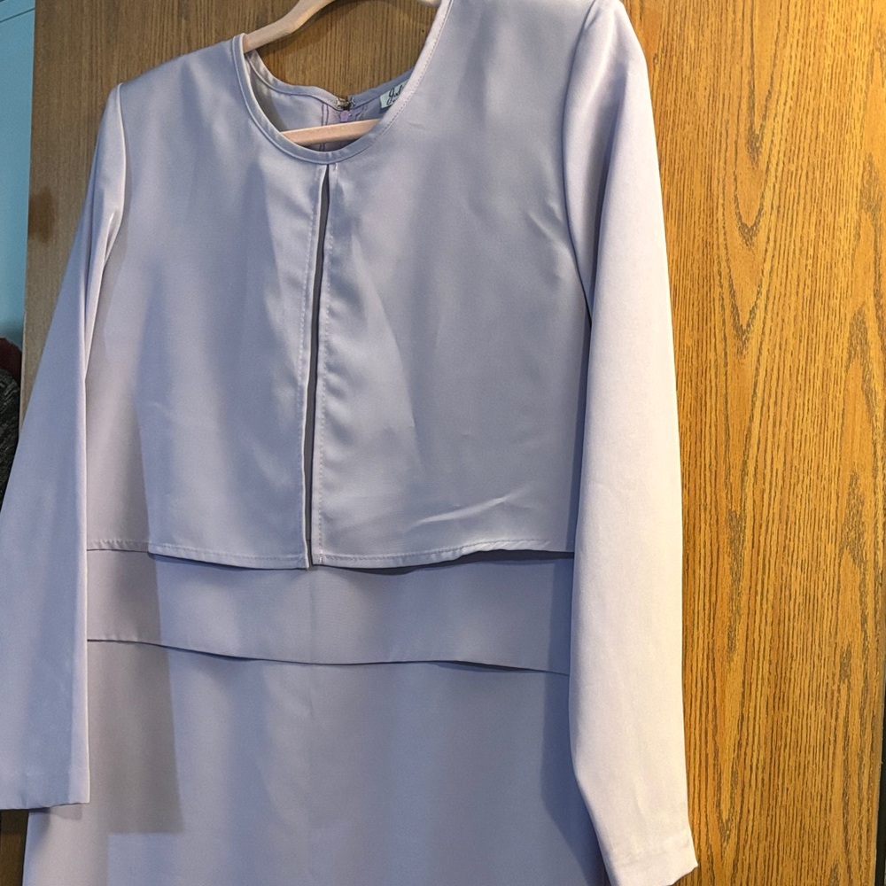 Chic Light Purple Long Sleeve Dress